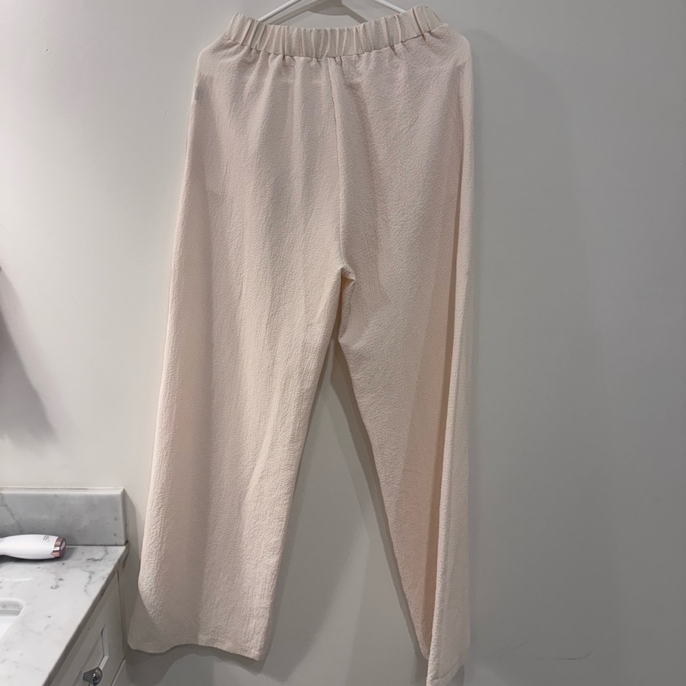 Cream Button-Up Lounge Set - Picture 3 of 5